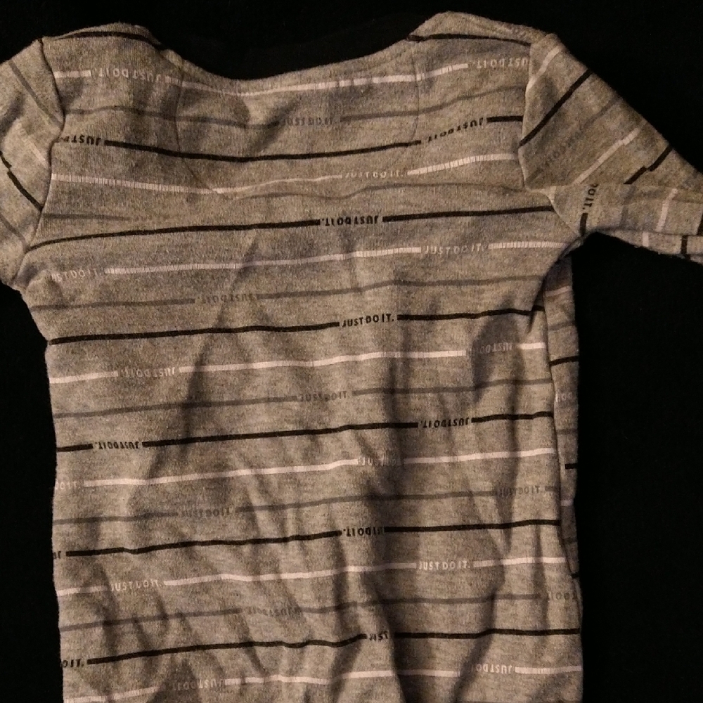 Nike Gray and Black Footies One Piece with Stripes - Picture 5 of 5